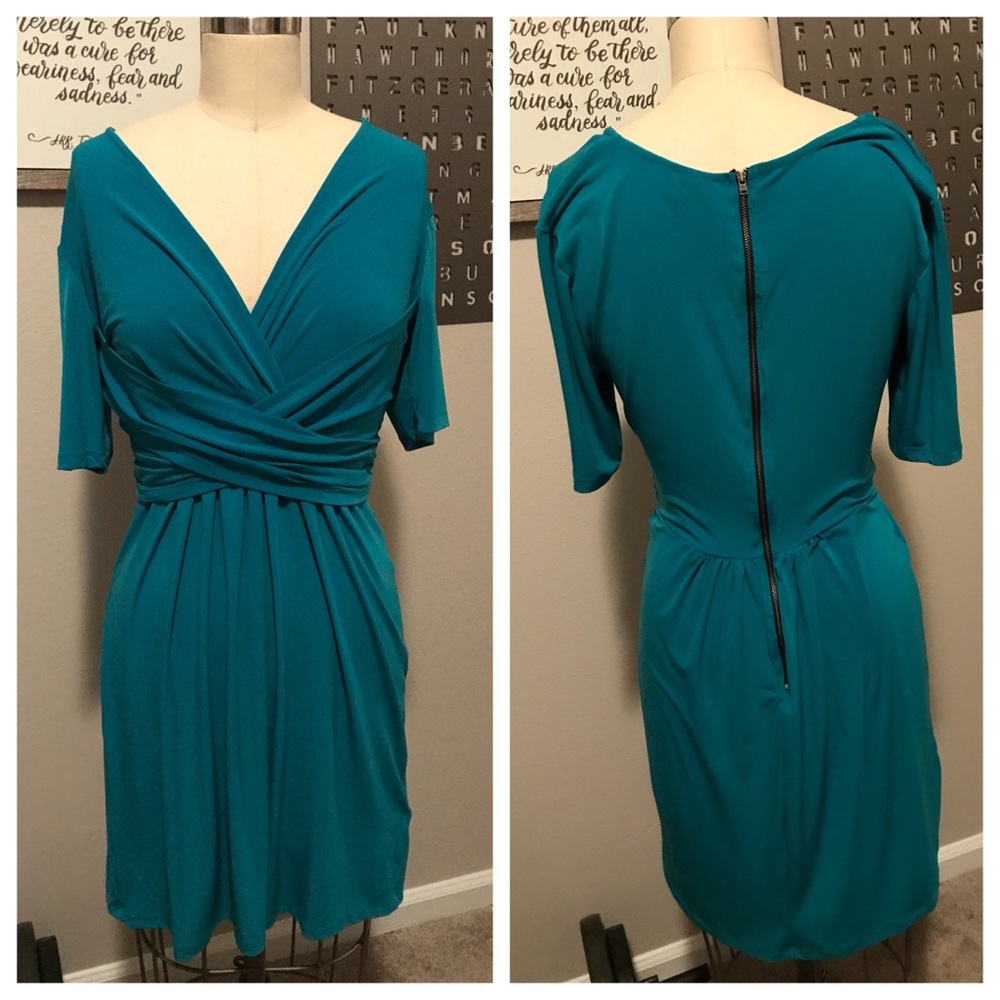 eShakti Stretch Ruched Dress